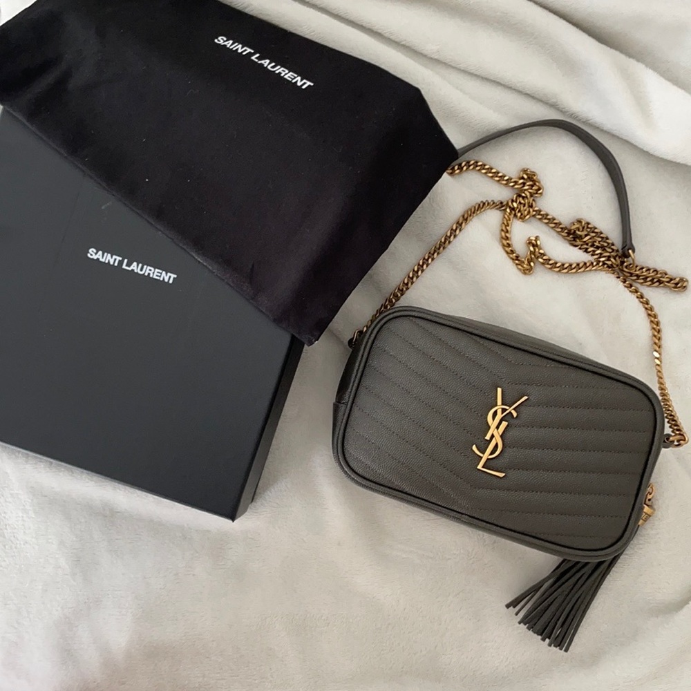 YSL Lou Mini 💕 Grain de Poudre Camera Bag